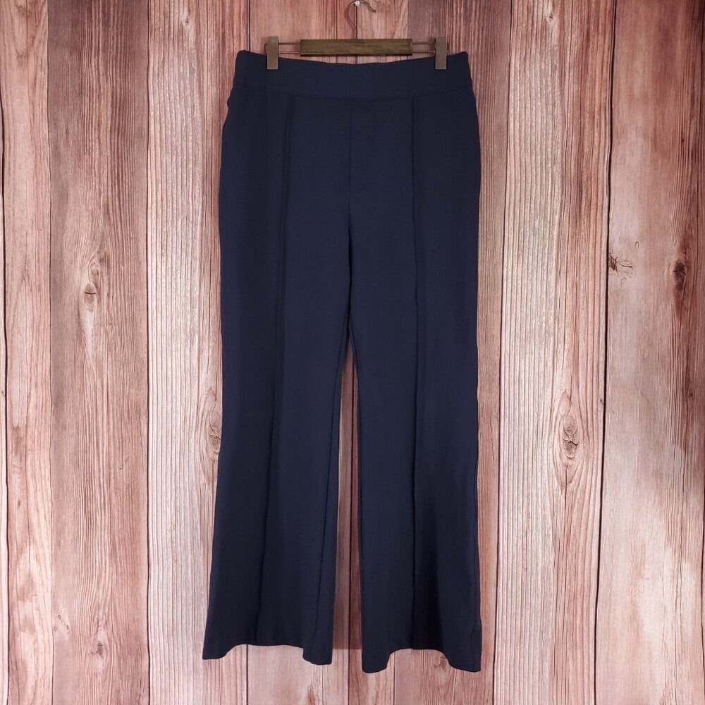 Spanx Womens Size 1X PerfectFit Ponte Hi Rise Flare Pants Navy Blue 20252R